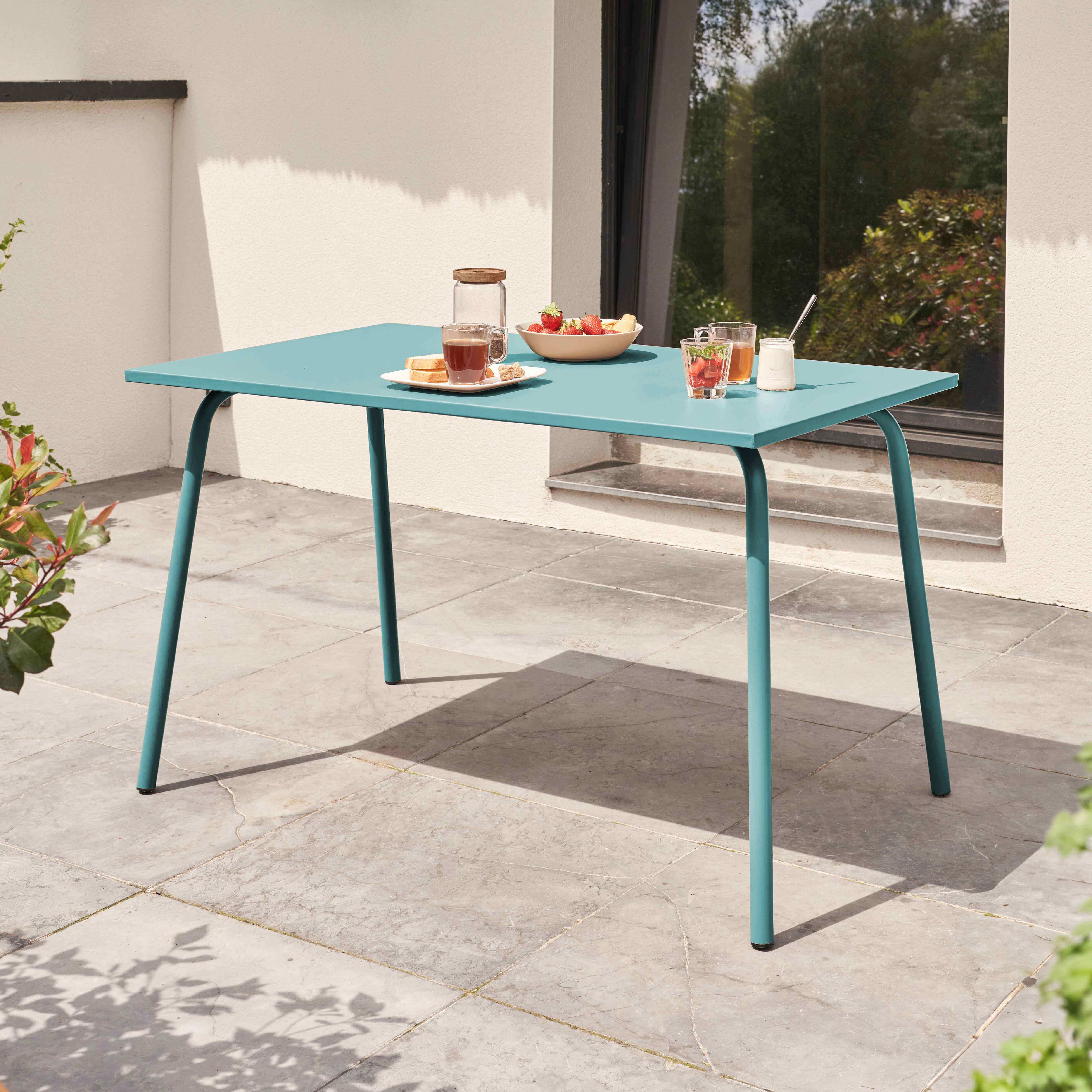 Tavolo Da Esterno E 2 Sedie Da Giardino Bistrò In Metallo Avorio Palavas Oviala 87556745
