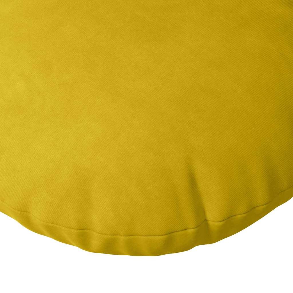 Cojines de asiento de 2 piezas de terciopelo amarillo, Ø 50 × 19 cm - 7