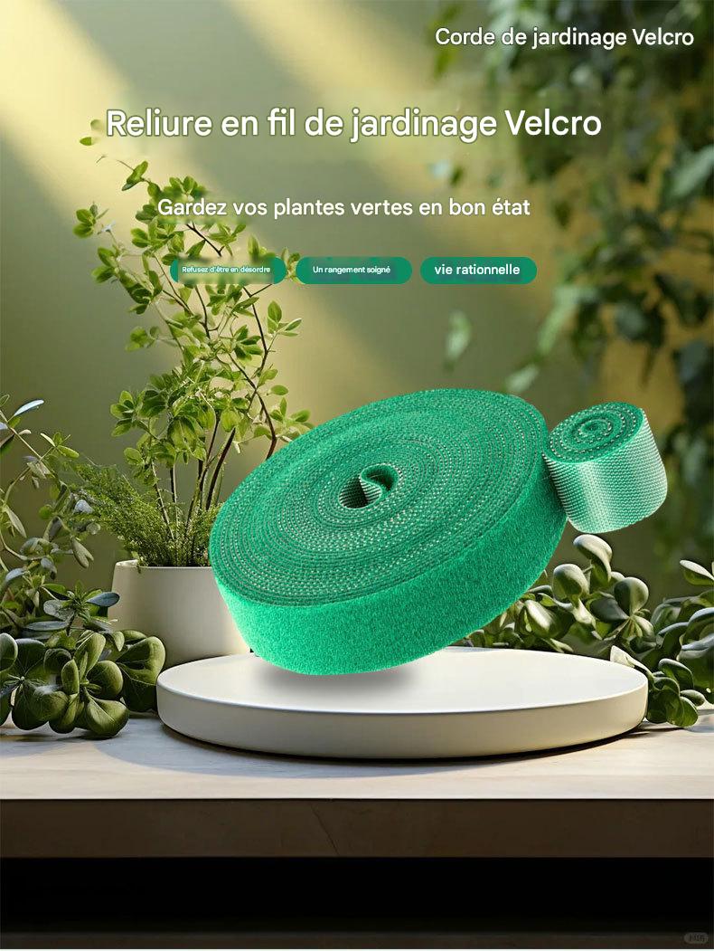 Lot de 4 sangles Velcro vertes de 25 mm x 2 mètres pour fixation de plantes - 6