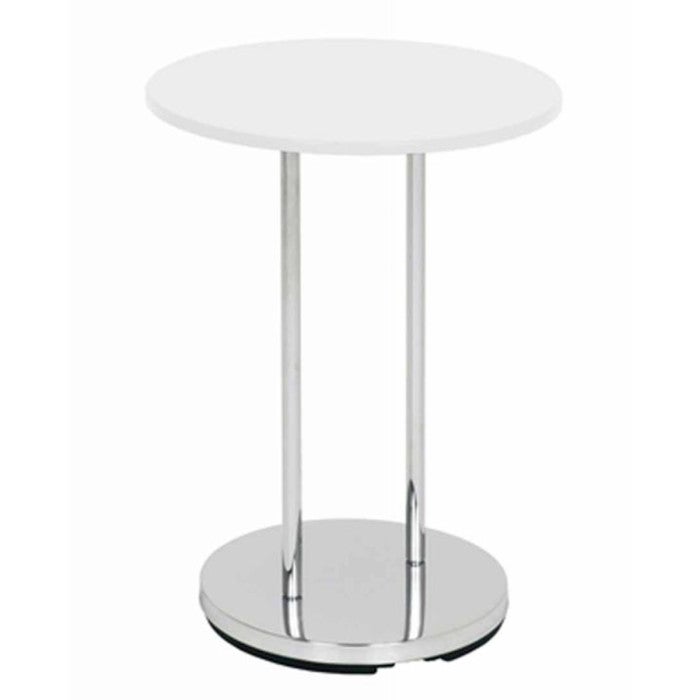 HAKU Möbel Appendiabiti A Piantana Cromato E Bianco - 5 Ganci, Base In Metallo, Dimensioni 35x186x35 Cm - Stile Moderno