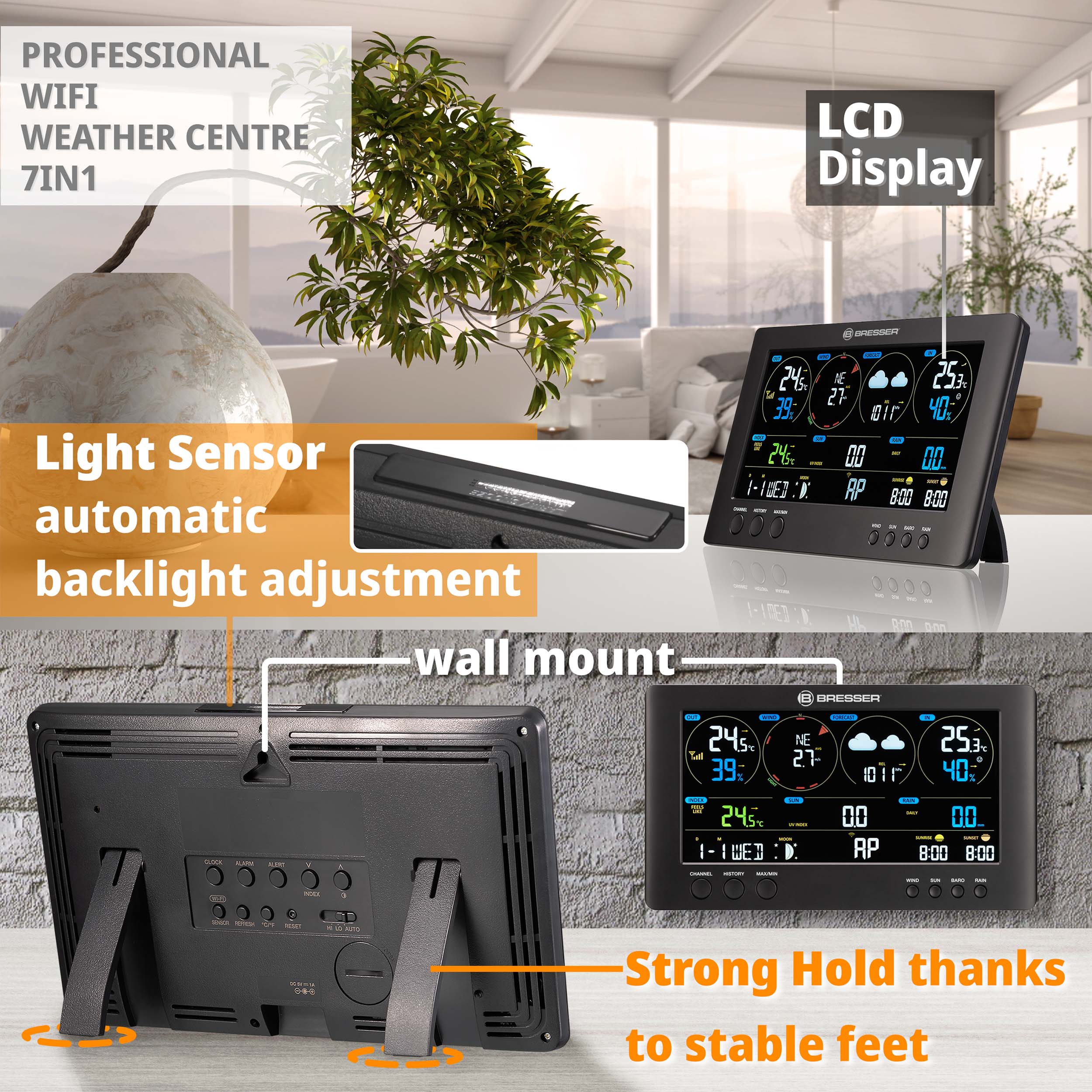 Station météo Bressser ClearView Bressser 7-in-1 WiFi Sensor - 3
