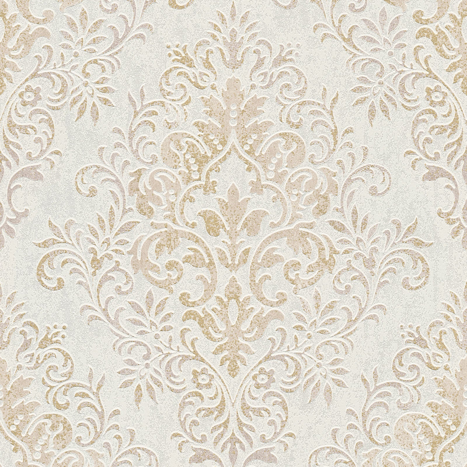 Papier peint baroque motif doré