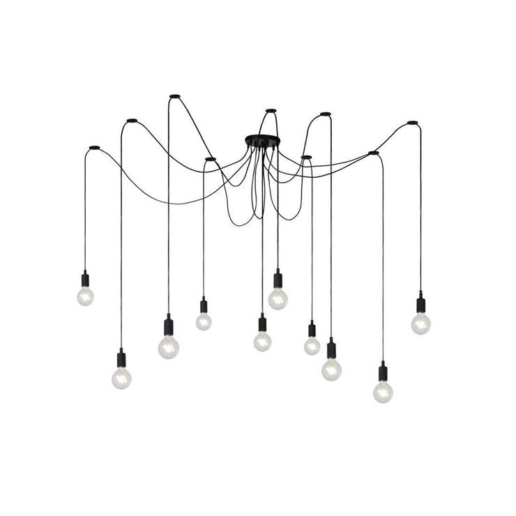 Żyrandol FIX czarna 10 x E27 x 60W wym:100x150x150cm Lucide