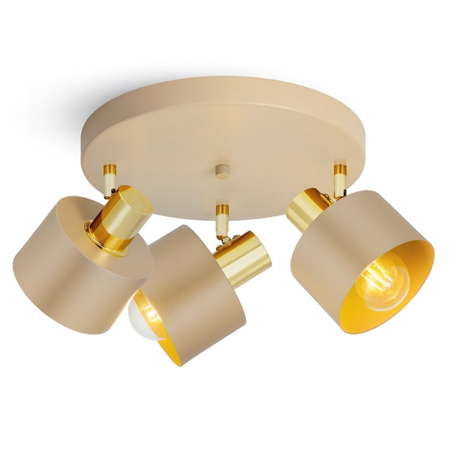 Lampa sufitowa plafon żyrandol kaszmir ecru beżowa 485-eg3 pokoju sypialni