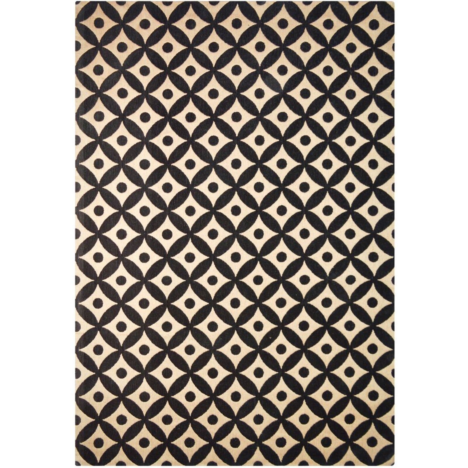 Tapis fait main noir naturel scandy 210 - 120 x 170 cm | Leroy Merlin