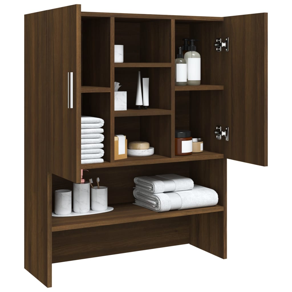 Maison Exclusive - Armario para lavadora color roble marrón 70,5x25,5x90 cm - 4