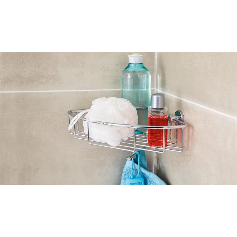Tesa Draad Cestino angolare, alluminio cromato, facile installazione senza foratura (40226-00000-00) - 3