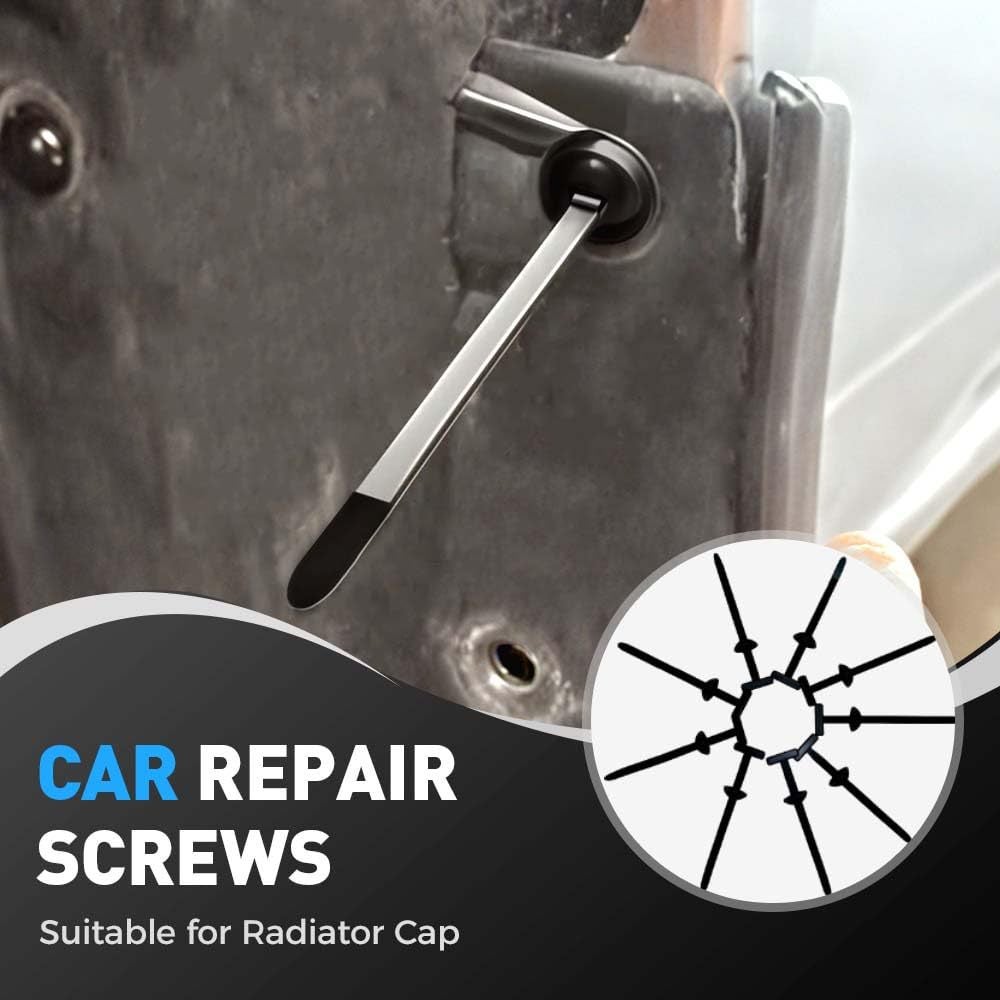 Lot de 100 attaches autobloquantes universelles en nylon, serre-câbles avec rivets en plastique, attaches polyvalentes pour réparation automobile - 3