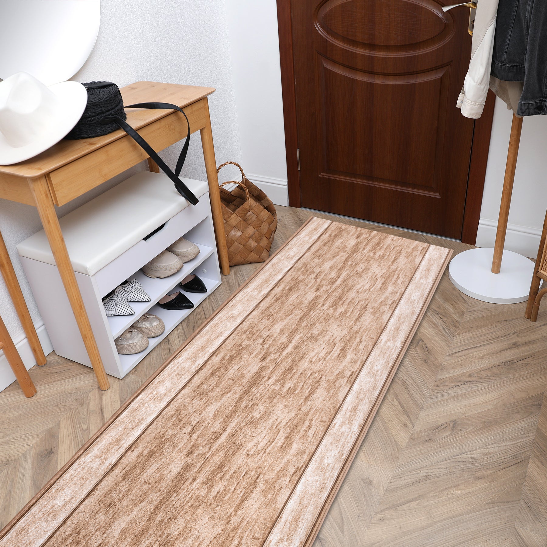 CHODNIK podgumowany RAMA beż 100cm 100x710 cm - 4