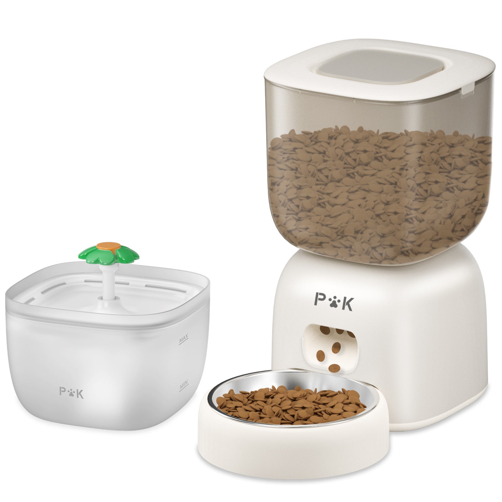 Puppy Kitty Pro Puppy Kitty Pro Dispensador Automático De Comida Seca Para Perros Y Gatos De 3L + Dispensador De Agua, Comedero Automático Para Perros Y Gatos, Puede Alimentar 4 Com Carbón , Leroy Merlin