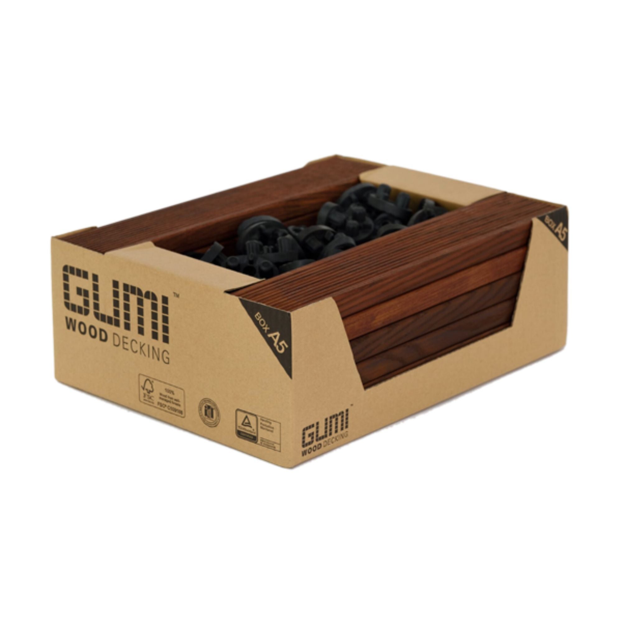 Deska Tarasowa Drewniana ThermoJesion A5 36,6x7x2,1 cm GUMI TARAS - 16szt.