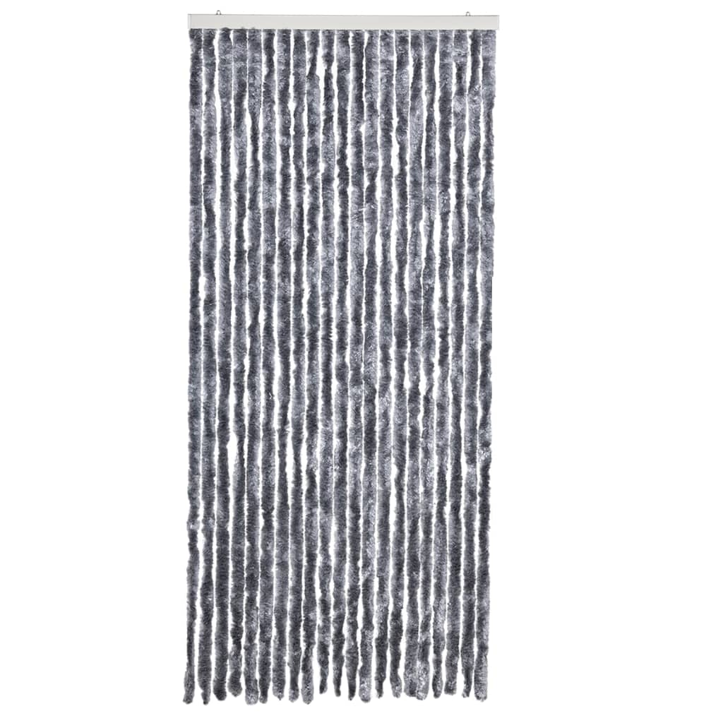 Rideau moustiquaire en chenille argentée 90x200 cm - COMFORTXL - 3
