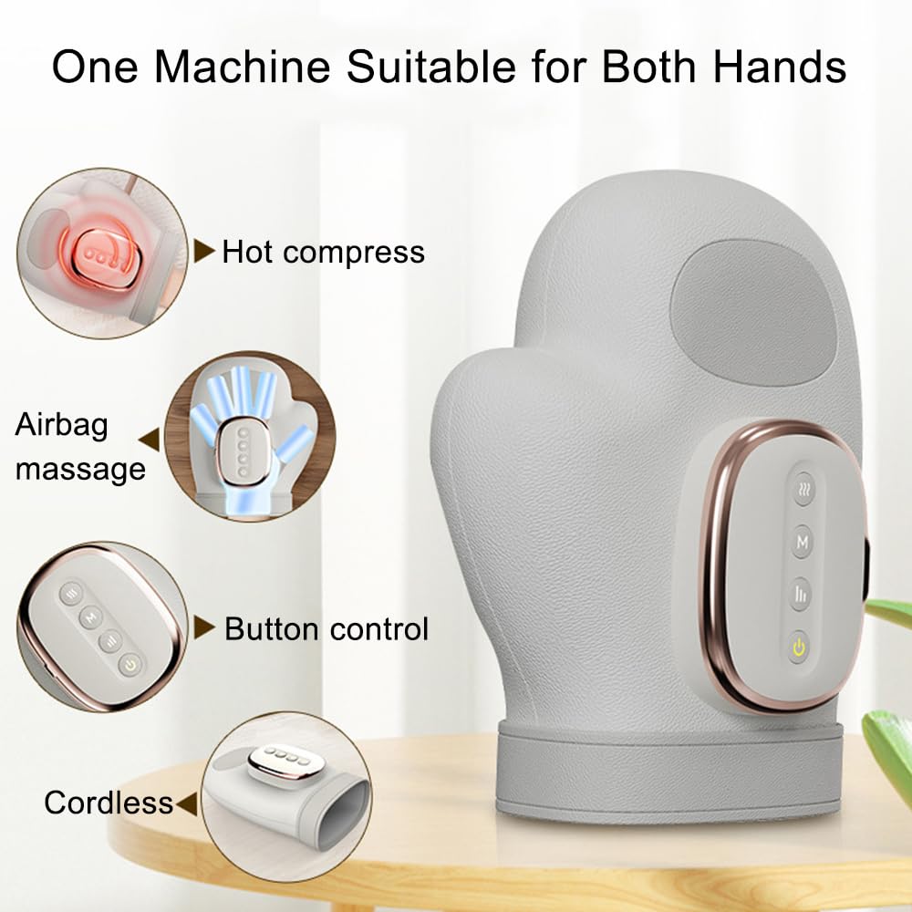 Gant de massage pour les mains avec chaleur et compression, masseur à sélection multimode, pour les doigts et le canal carpien. - 3