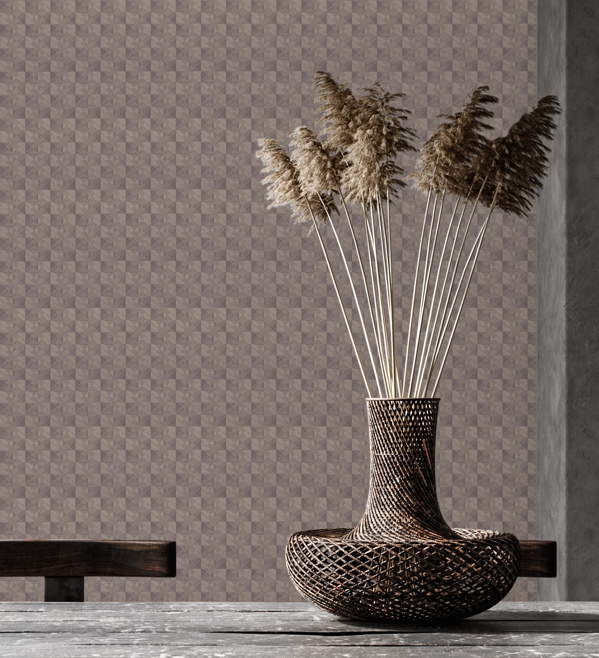 Papier peint vinyle lessivable légèrement métallisées texturé en relief - Claxton Tiles 680970 de GAULAN - Rouleaux de 10 m x 1,06 m - 5