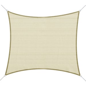 Voile d'ombrage carré 3 x 3 m crème