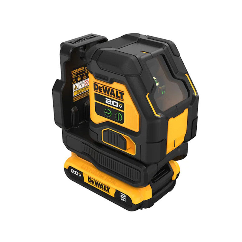 DEWALT XR 18V laser trasversale compatto a raggi verdi - 1 batterie 2,0 Ah - DCLE34021D1-QW - 2