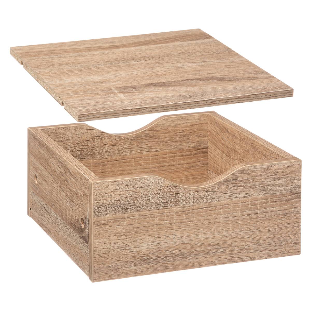 Cassetto E Ripiano Mix N Modul Effetto Rovere – 31x31 Cm, Componibile, Per Mensole - 4