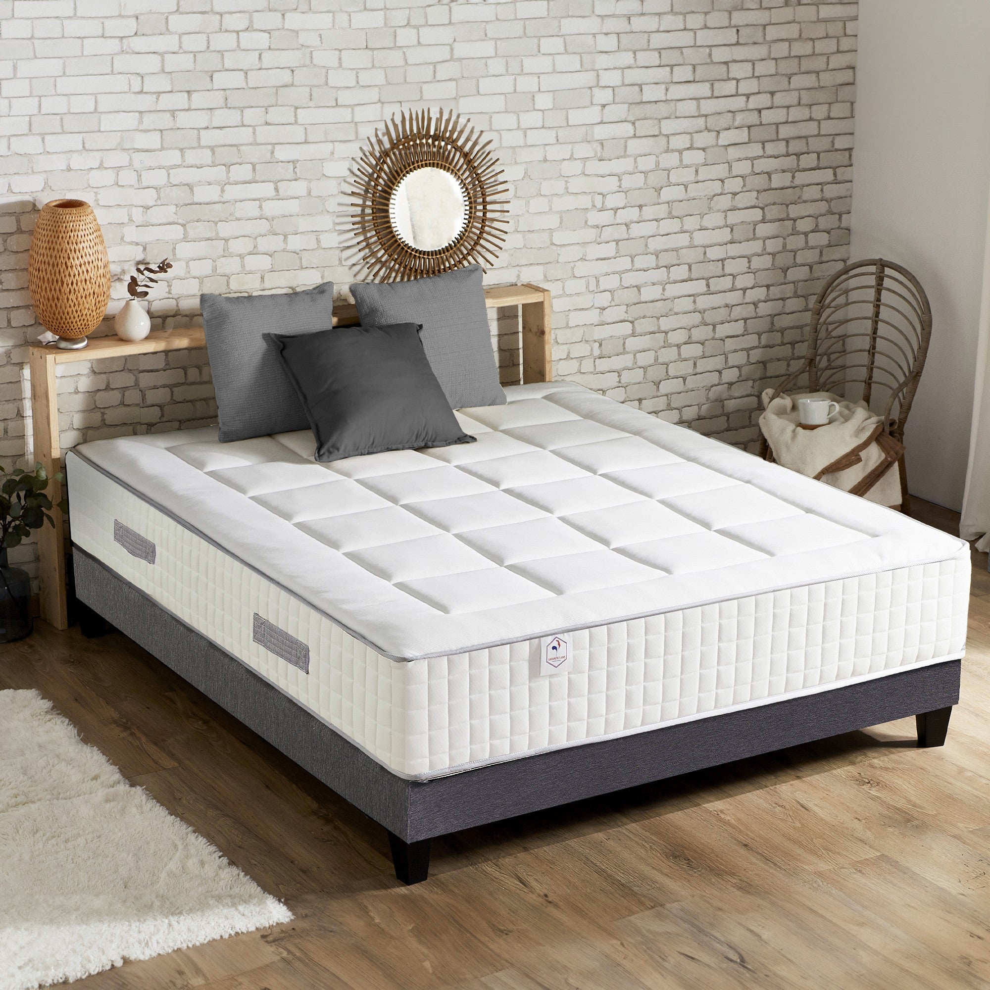 Matelas Ressort 7 zones + mémoire de forme BELLAGIO Fabriqué en France 160 x 200 - 2