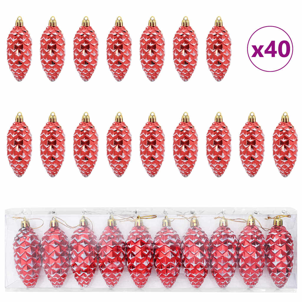 Dekoracja Choinki 40 pcs Czerwony