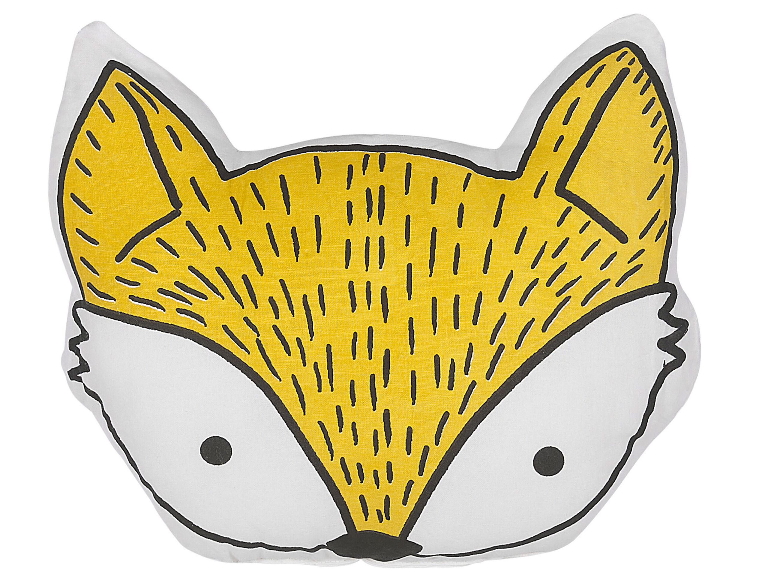 Set di 2 cuscini con stampa di volpe 50 x 40 cm giallo VADODARA - 4