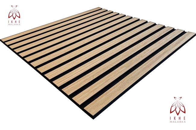 Panel Acustico Decorativo Paneles Acústicos De Madera 3D - 240x60 Cm - Gris - Mejora Sonido Y Decoración Paneles Absorción Sonido 240x60cm
