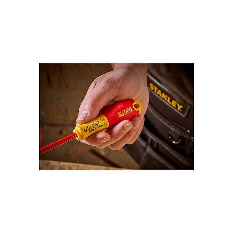 Coffret de tournevis isolés 1000V FatMax® - 6 pcs (Electricien / Phillips) STANLEY 0-65441 - 4