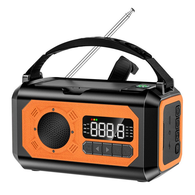 Radio Manivelle Urgence 12000 MAh - AM/FM/SW, Chargeur Téléphone, Lampe Torche, Alarme SOS - Camping Extérieur