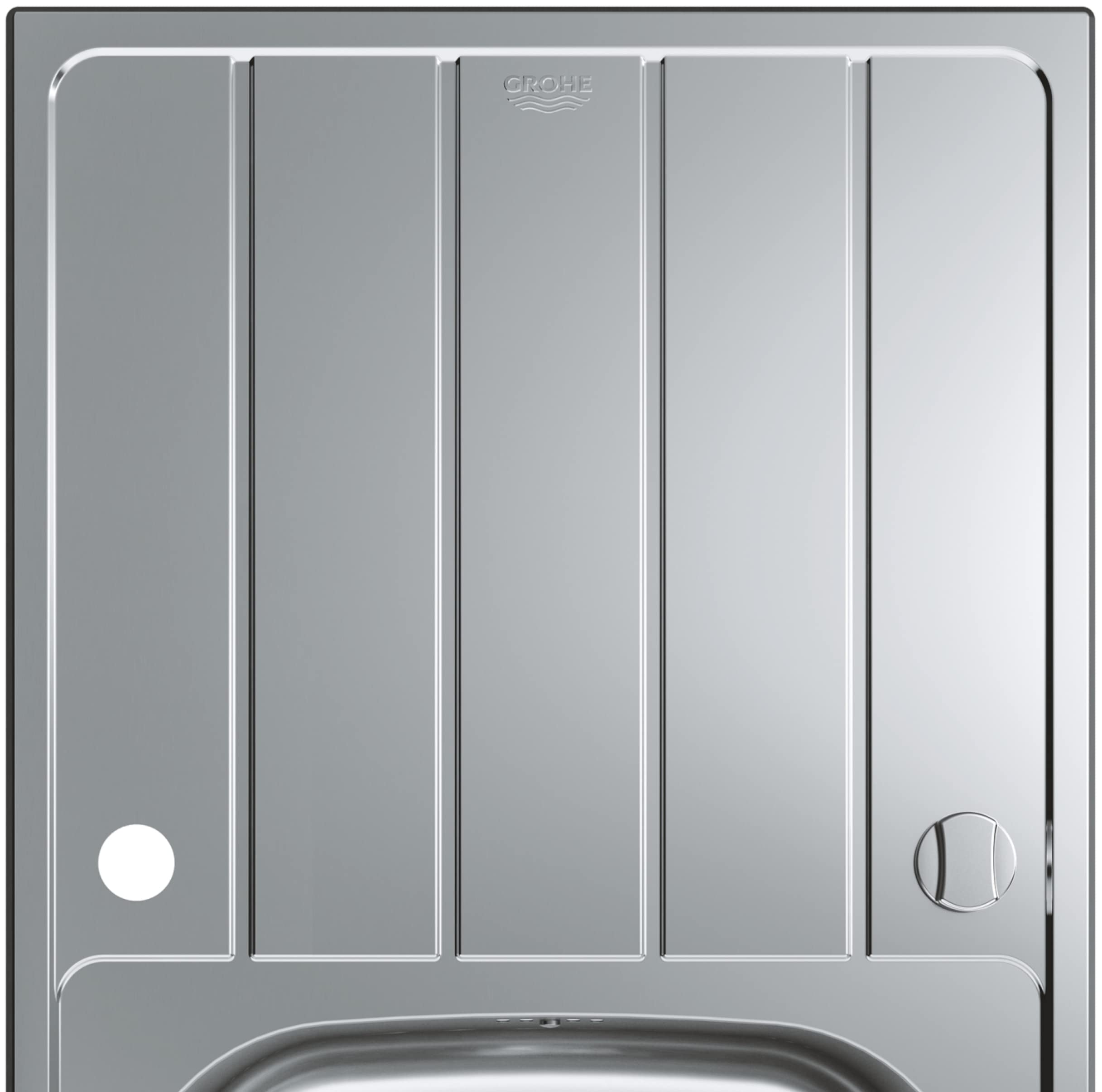 GROHE Evier 1 cuve avec égouttoir réversible en acier inoxydable K200 - 7