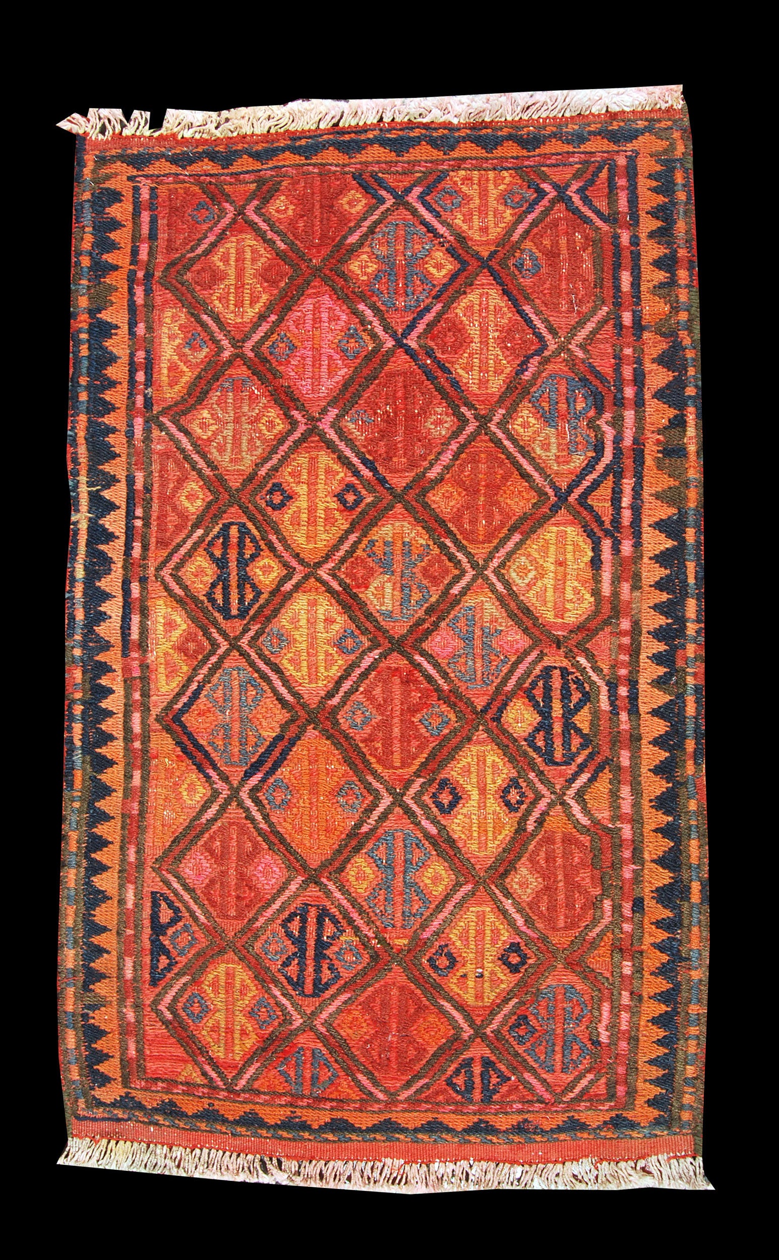 Oryginalny ręcznie tkany kilim/dywan z certyfikatem autentyczności 89x54cm GALLERIAFARAH1970