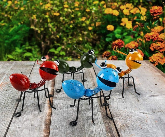 4 pezzi Decorazione di formica da giardino in metallo per insetti da parete giardino carino e colorato | Leroy Merlin 4 pezzi Decorazione di formica da giardino in metallo per insetti da parete giardino carino e colorato | Leroy Merlin