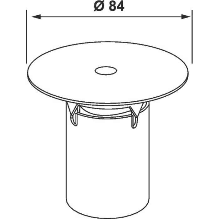 Grille avec tasse - Diamètre 84 mm - Nicoll - 2