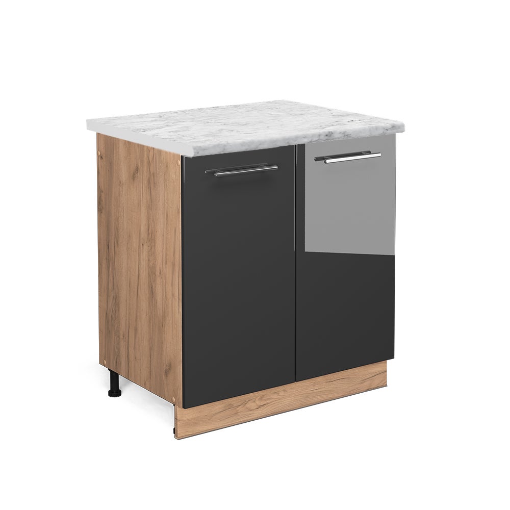 Vicco Szafka pod zlew Fame-Line, Antracyt wysoki połysk, 80 cm , BP Marmur