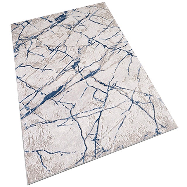 Tapete estampado de poliéster 180 x 280cm modelo Marmol multicolorido