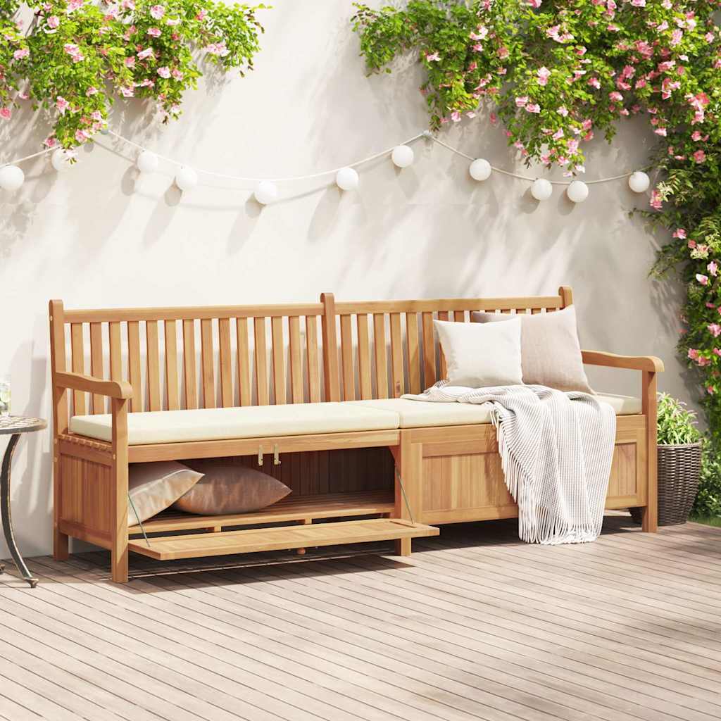 VidaXL Banco de Almacenamiento de Jardín Marrón 228 x 60 x 90 cm