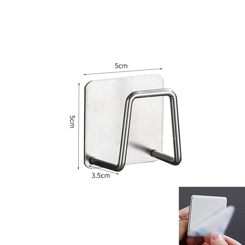 Lot de 2 porte éponges en acier inoxydable, durables et étanches, universels, pour le rangement et l'égouttage (argent