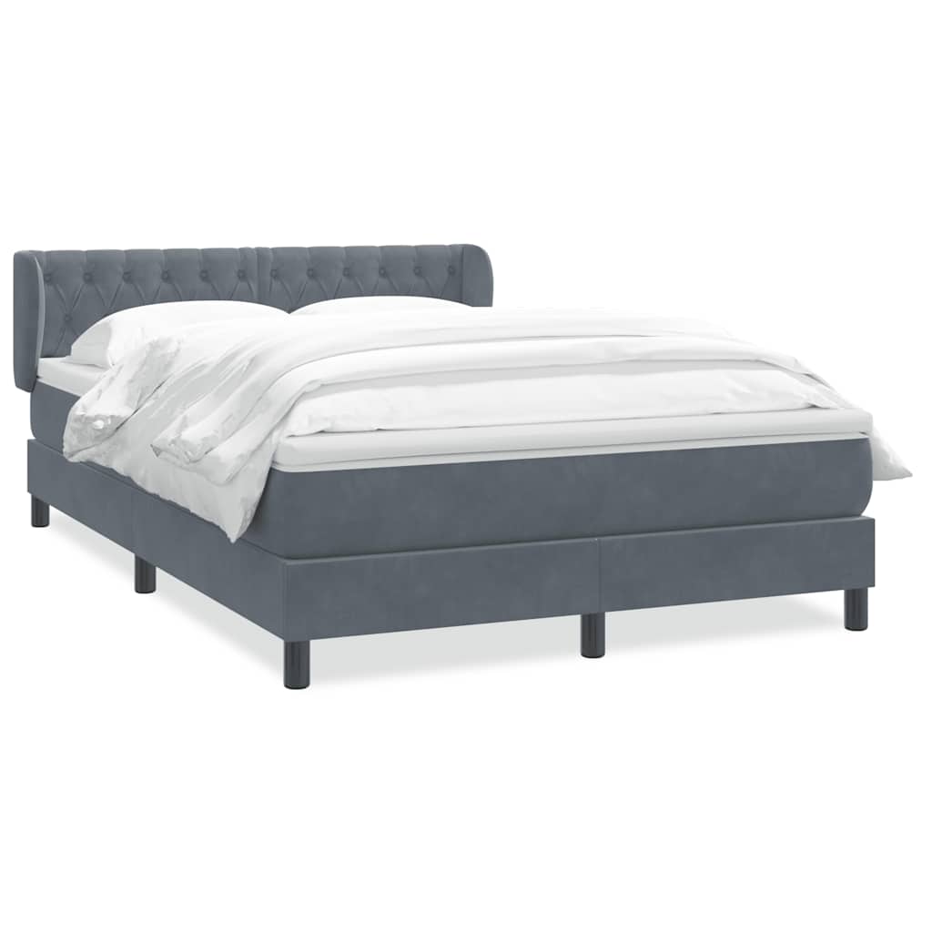 Estrado de ripas e colchão de veludo cinza escuro de 160x210cm | Leroy ...