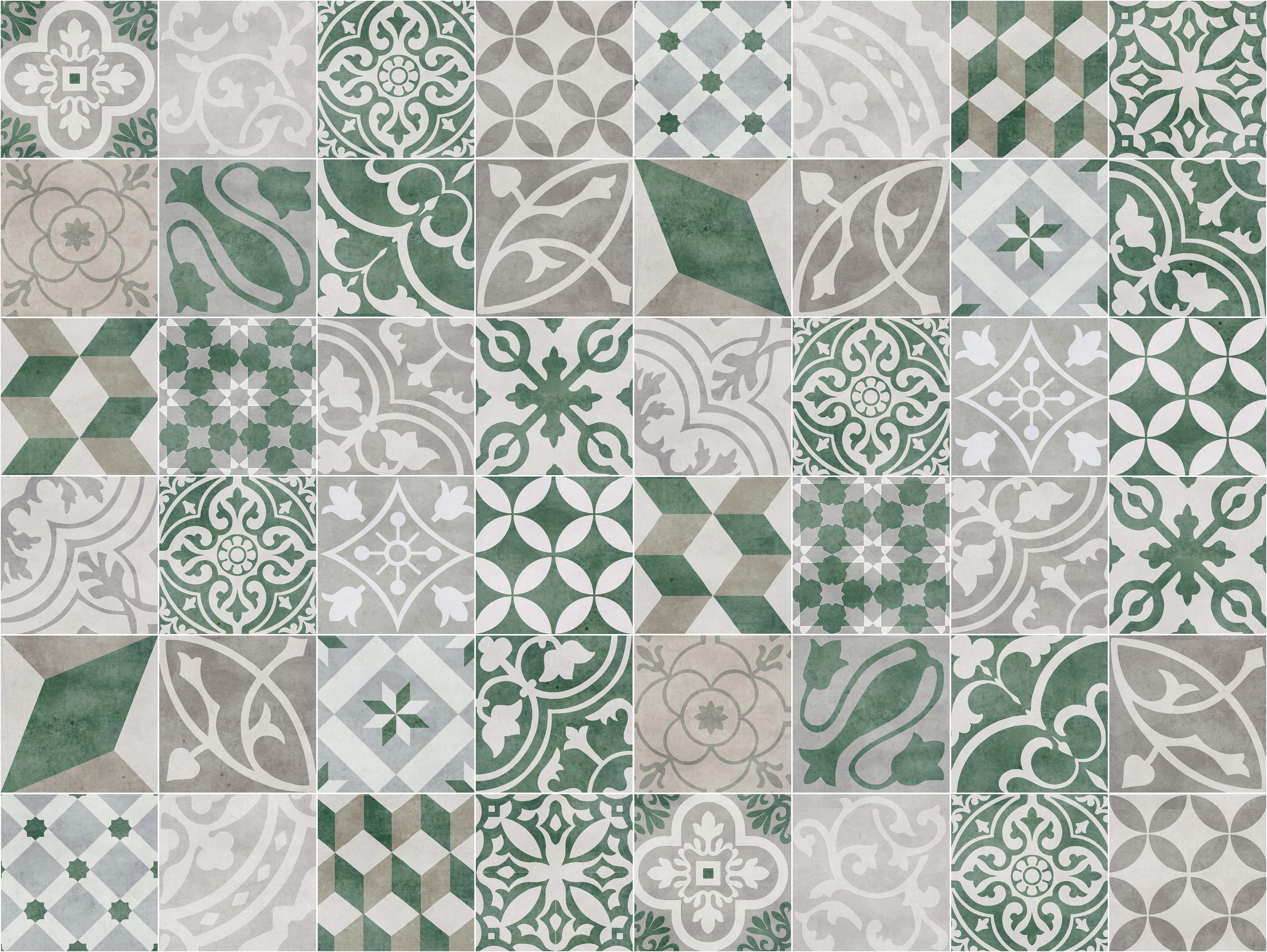 Dywan winylowy antique zielony 100x133 cm - antypoślizgowy PVC, winylowy do kuchni lub salonu, zmywalny, styl hydrauliczny