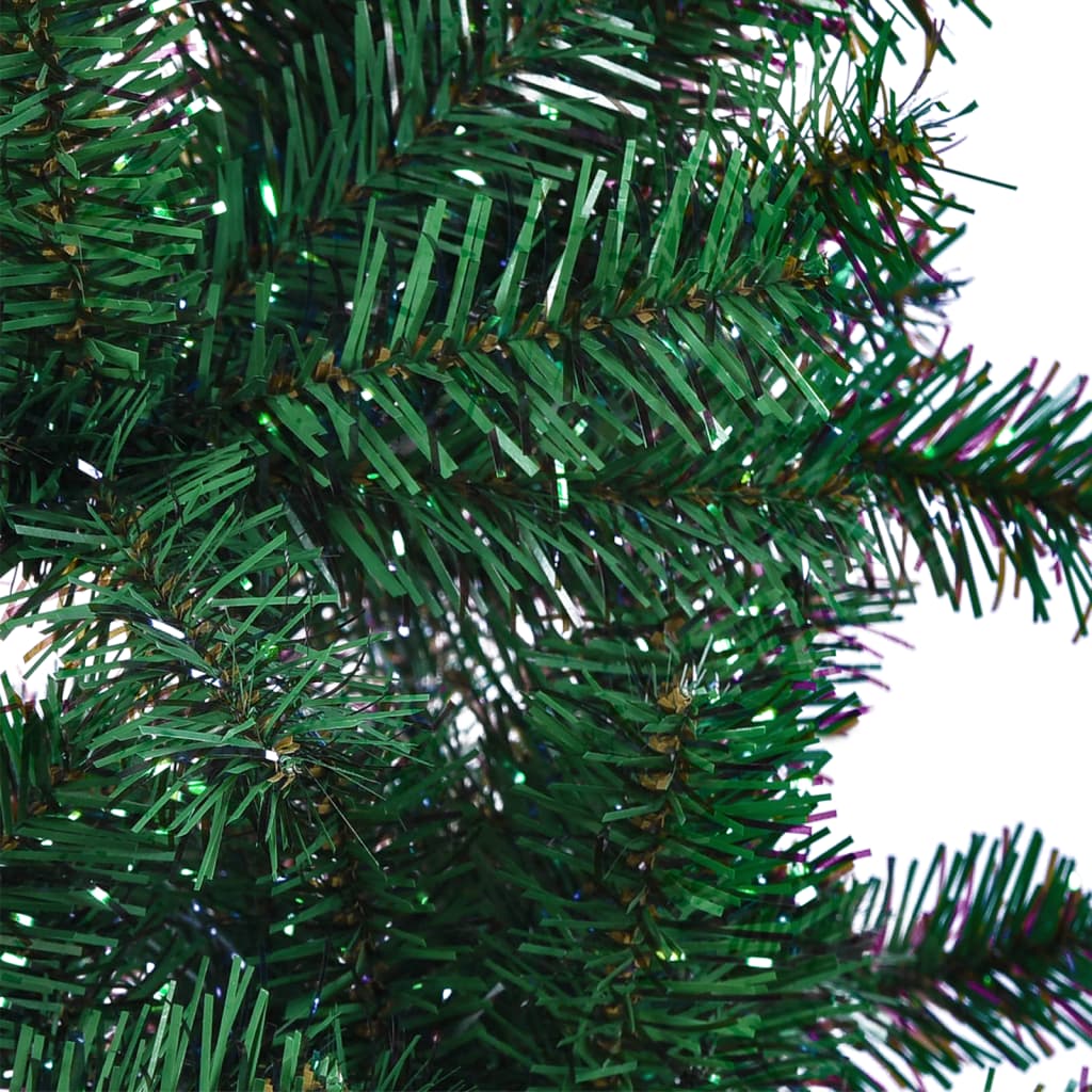 Árvore de Natal artificial com pontas iridescentes em PVC verde 150cm - COMFORTXL - 5