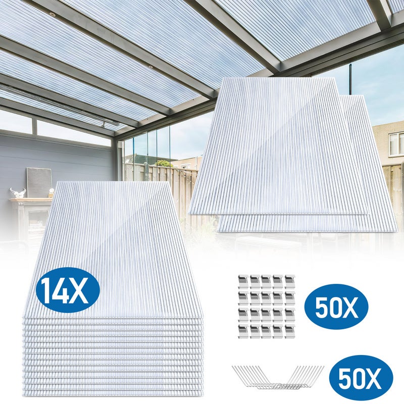 14x policarbonato alveolar 4mm 10,25 m² chapa doble pared,chapa invernadero,121 x 60,5cm