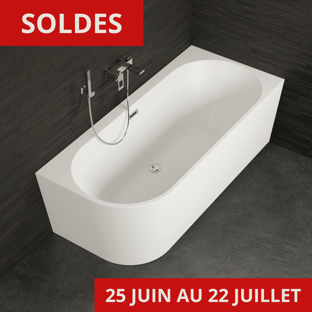 CAPRI DROITE, Vasca freestanding a parete Destra L 170 x l 76 cm, by SPALINA