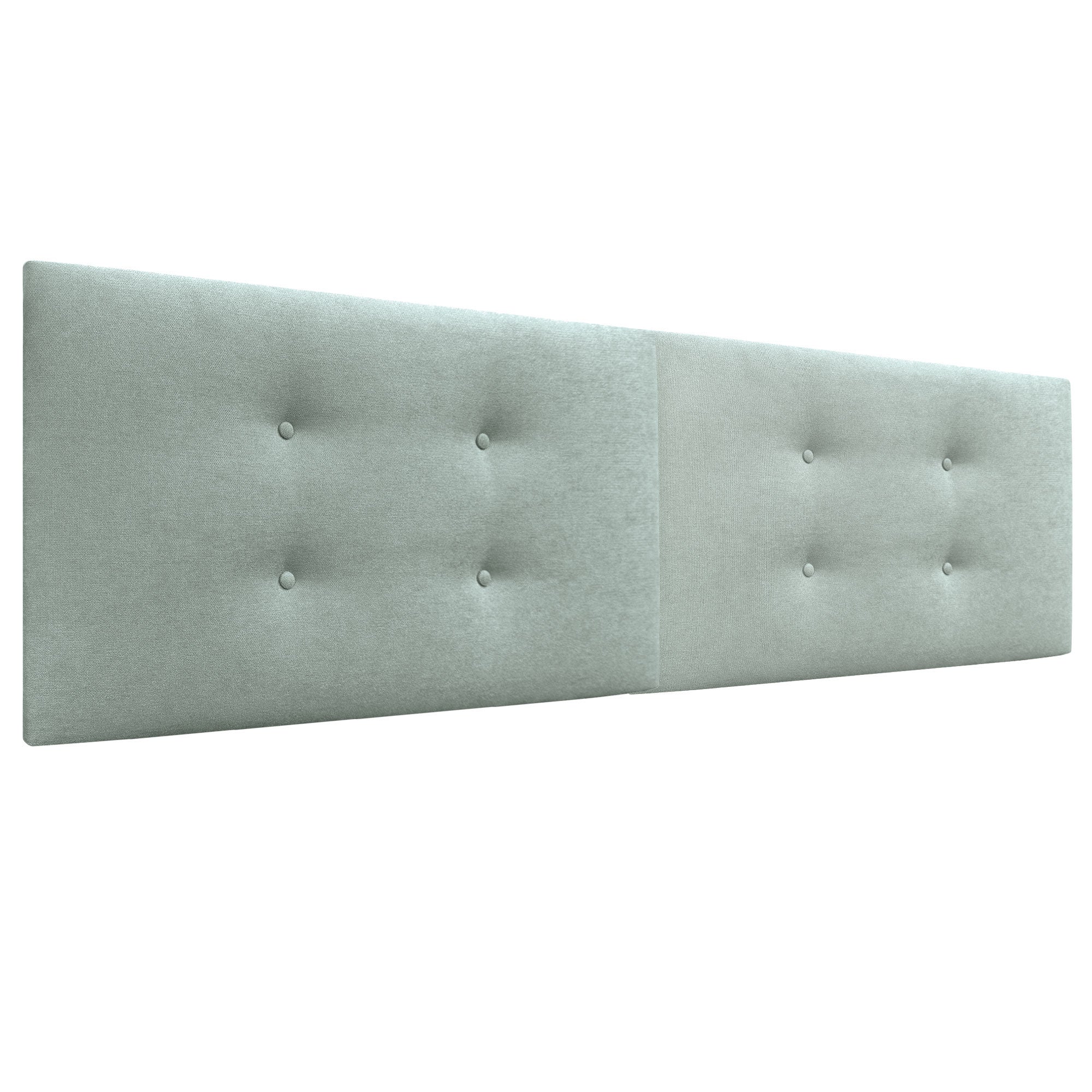 DHOME Tête de lit en Similicuir ou Tissu acualine uni avec Boutons