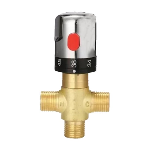 Robinet mitigeur thermostatique classique en laiton massif, noyau de robinet thermostatique, couleur cuivre, adapté à la cuisine et à la salle de bain