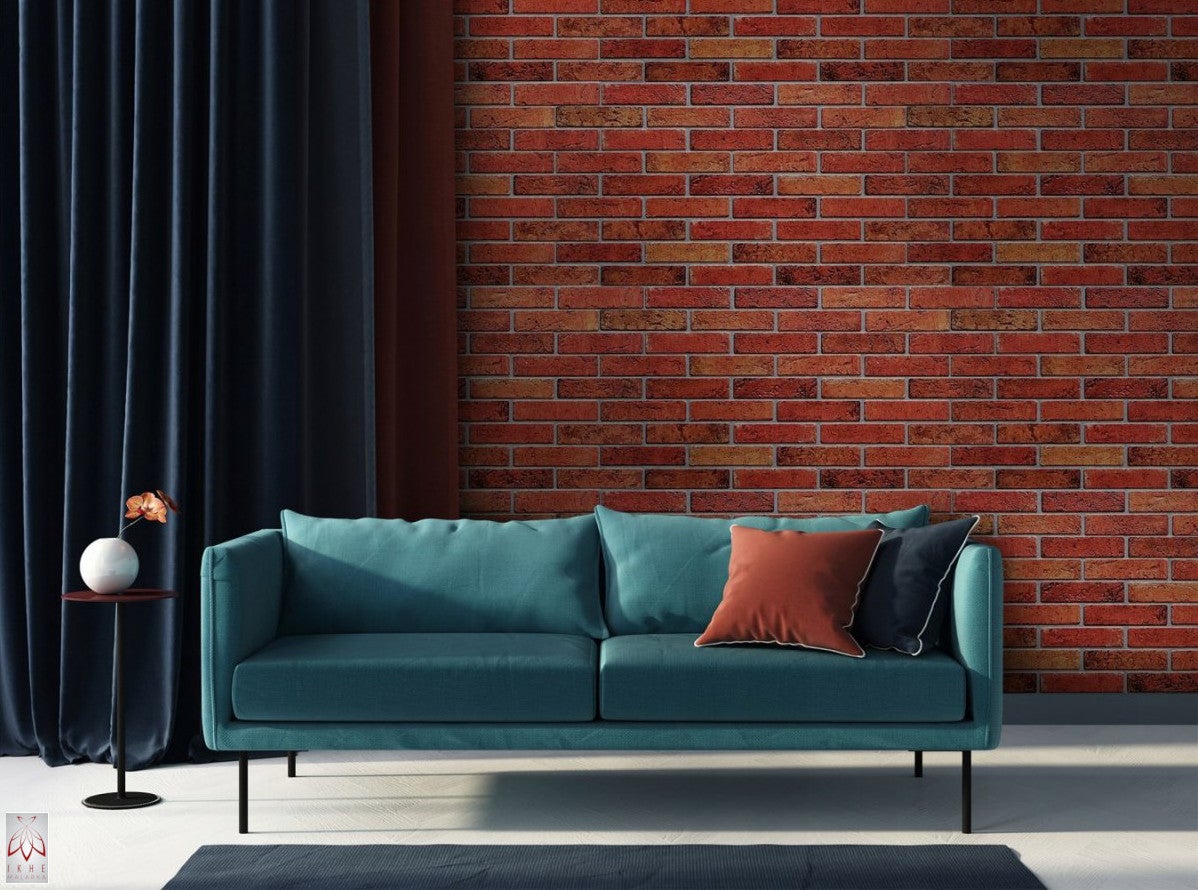 4 m²/10 pièce 3D PVC IMITATION TUILES panneaux muraux revêtement mural DECOR PVC bardage carreaux imitation Red Fire Brick épaisseur 1mm ! - 8