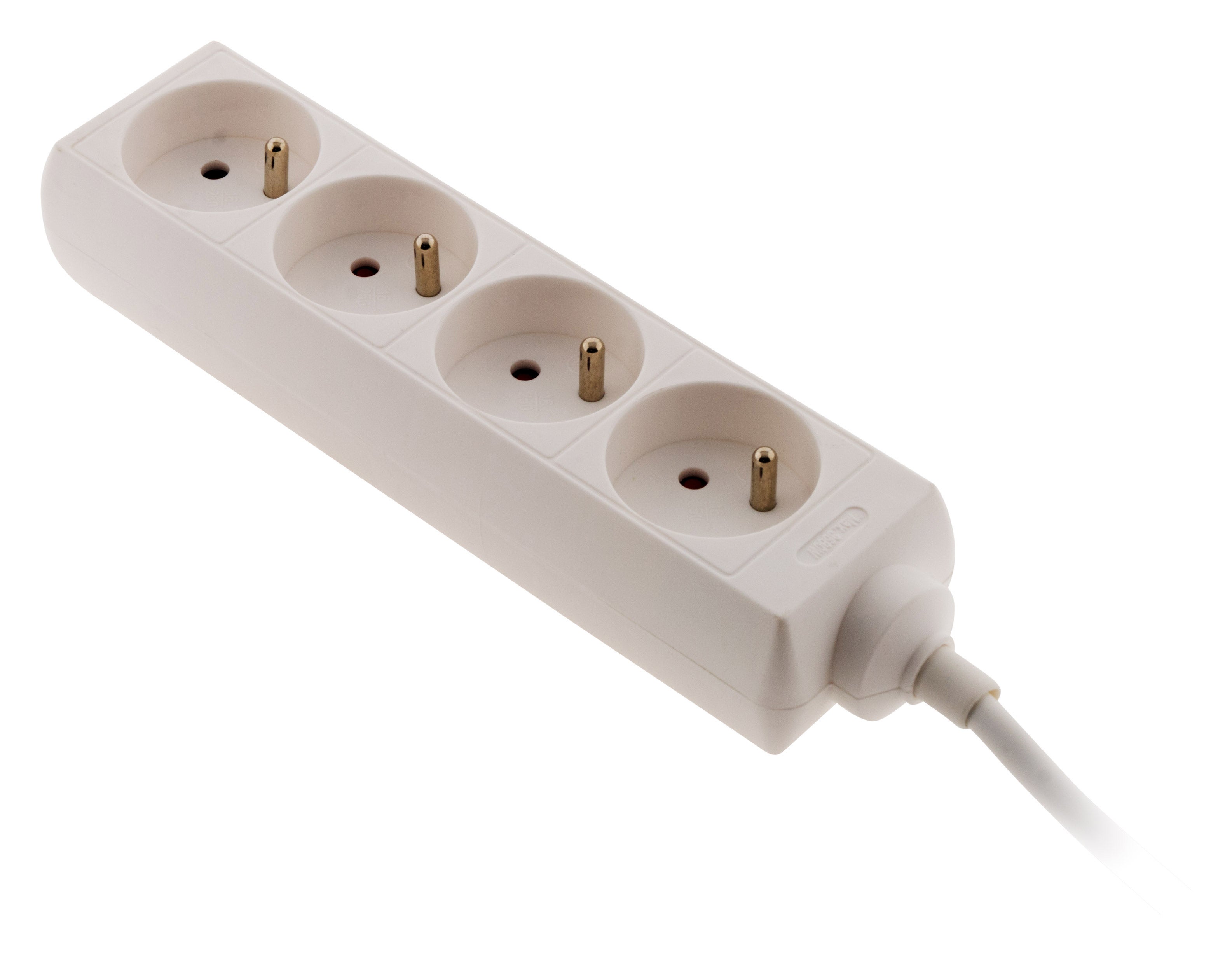 Bloc multiprise 5 prises 2P+T 16A blanc - Zenitech - 4