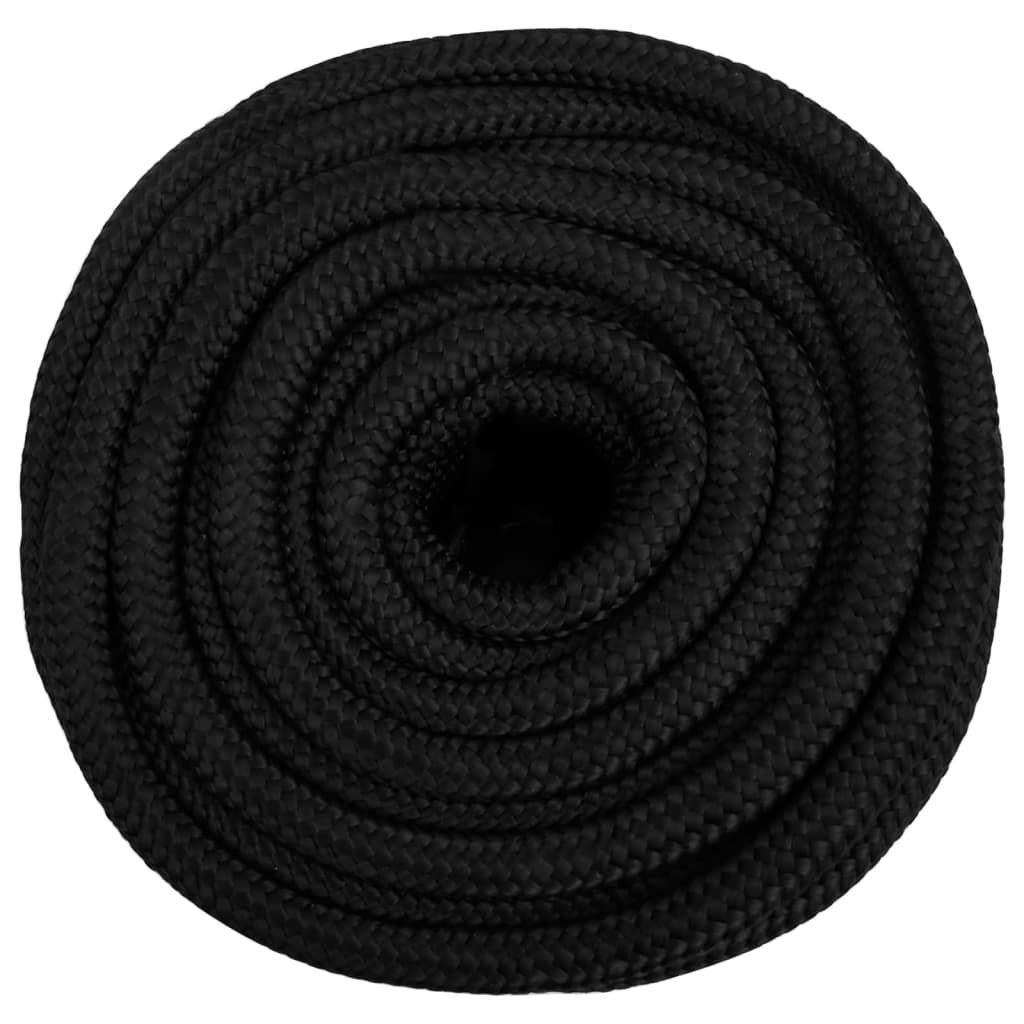 Corda | Cordão de 16 mm 100 m polipropileno preto completo CFW78343 - 3