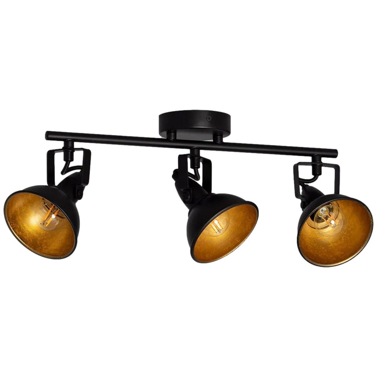 Lampa sufitowa wisząca Retro czarno-złota 3xE14x20W retro wym: 19 x 48 cm metal Abruzzo