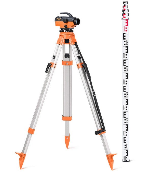 Geo Fennel - Pack Niveau optique GFN 1 (360°) avec trépied + Mire télescopique 5 m GEO FENNEL