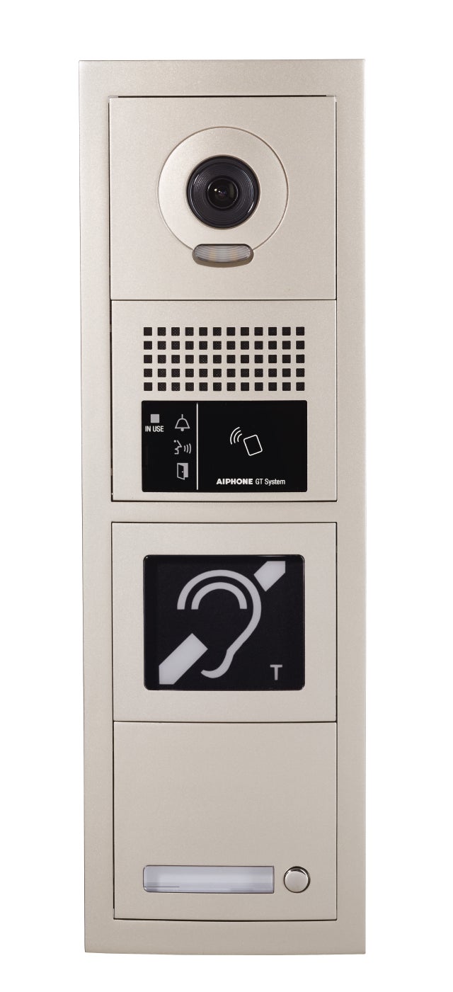 platine de rue - vidéo - modulaire - 1 bouton - aiphone gtbvh1p
