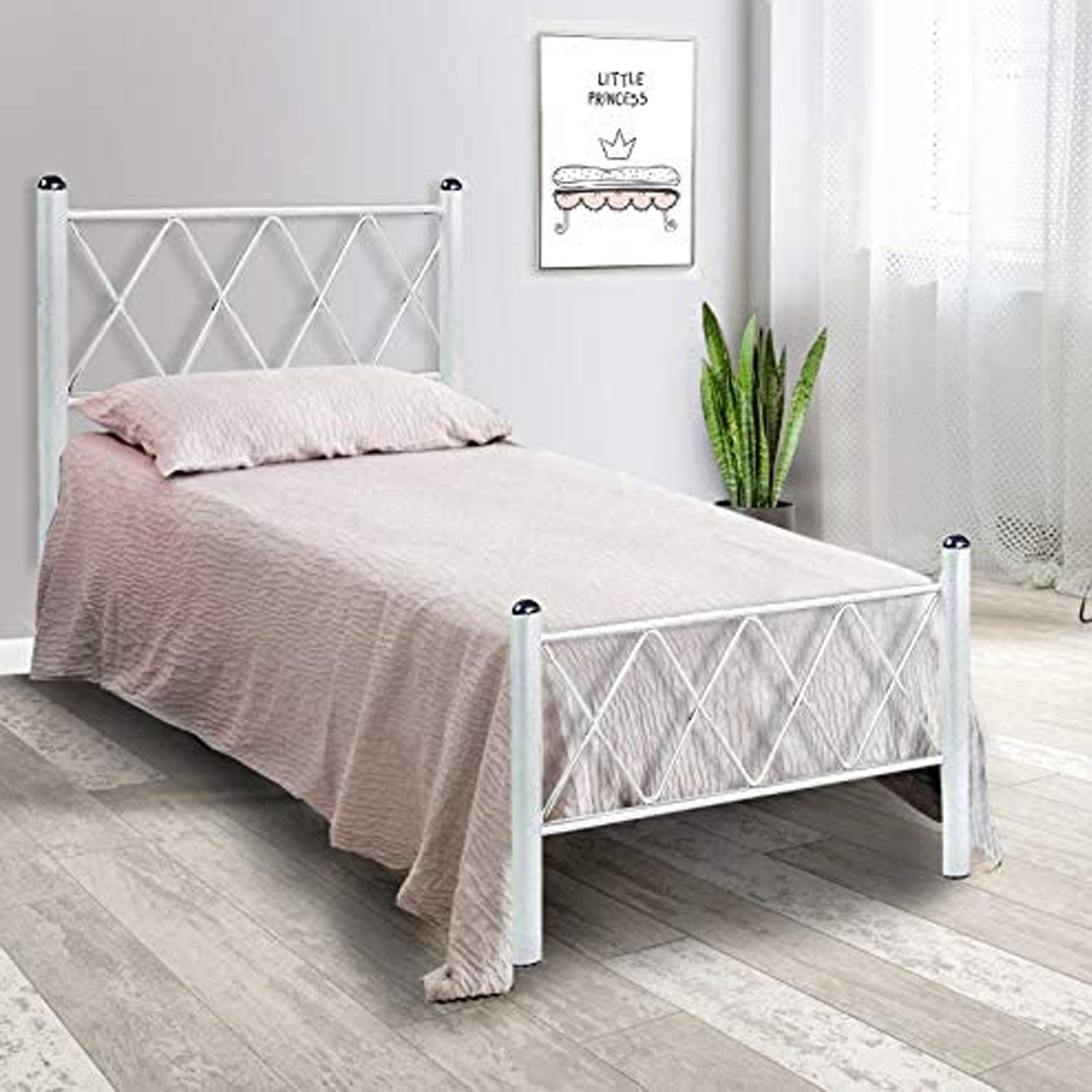 Letto Singolo Letto In Ferro Moderno Lettino Singolo Letto Ferro