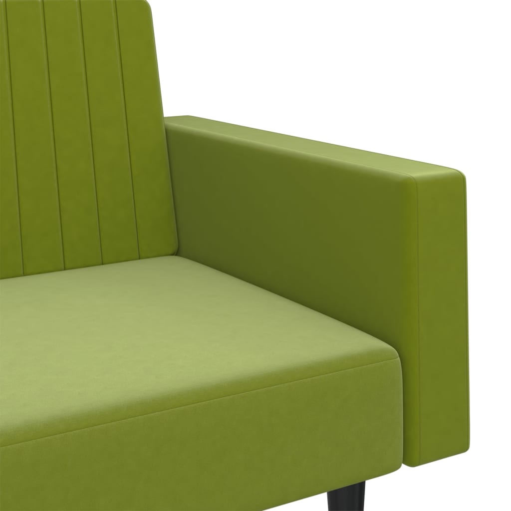 Canapé-lit | Lit simple | Canapé convertible à 2 places vert clair velours CFW49881 - 9